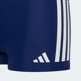 adidas 3-STREIFEN KIDS BOXER-BADEHOSE Blau/Weiß 140