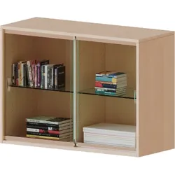 Aufsatz mit Glasschiebetüren, 2 Ordnerhöhen - Serie evo180