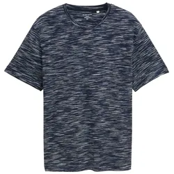 TOM TAILOR Herren Plus Size - T-Shirt mit Muster, blau, Gemustert, Gr. 4XL