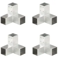 vidaXL Pfostenverbinder 4 Stk. Y-Form Verzinktes Metall 71 x 71 mm