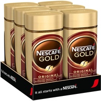 NESCAFÉ GOLD Original, löslicher Bohnenkaffee, Instant-Kaffee aus erlesenen Kaffeebohnen, koffeinhaltig, 6er Pack (6x200g)