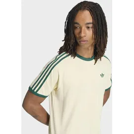 adidas 3-Stripes T-Shirt Warm Vanilla / Collegiate Green M
