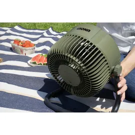 Unold Akkuventilator Outdoor Ø18,5 cm 10W inkl. Licht schwarz