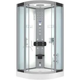 AcquaVapore Dampfdusche Duschkabine Sauna Dusche D58-20T3-EC 100x100 cm mit 2K Scheiben Versiegelung