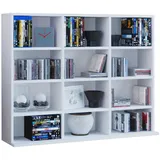VCM Megosa Mini Bücherregal 102 x 23 x 83 cm Weiß