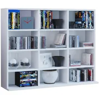 VCM Megosa Mini Bücherregal 102 x 23 x 83 cm Weiß
