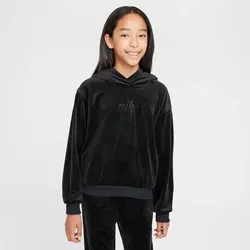 NIKE Kinder Unterjacke Sportswear Girls Pullover, BLACK/ANTHRACITE, XL