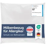 Blumtal® Milbenbezug Kissen 80x80 cm - Oeko-TEX zertifizierte Allergiker Bettwäsche Kissen 80x80 cm - Kissenbezug gegen Hausstaubmilben - Encasing Kissen 80x80 cm - Antiallergische Bettwäsche Kissen