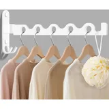 MEIJO Kleiderhaken Klappbar, Wand Kleiderständer Klapphaken Wandhaken Balkon Kleiderhaken für Waschküche Schlafzimmer Badezimmer (Weiß)