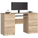 akord furniture factory AKORD A11 Sonoma-Eiche mit 6 Schubladen B135 x H77 x T50 cm