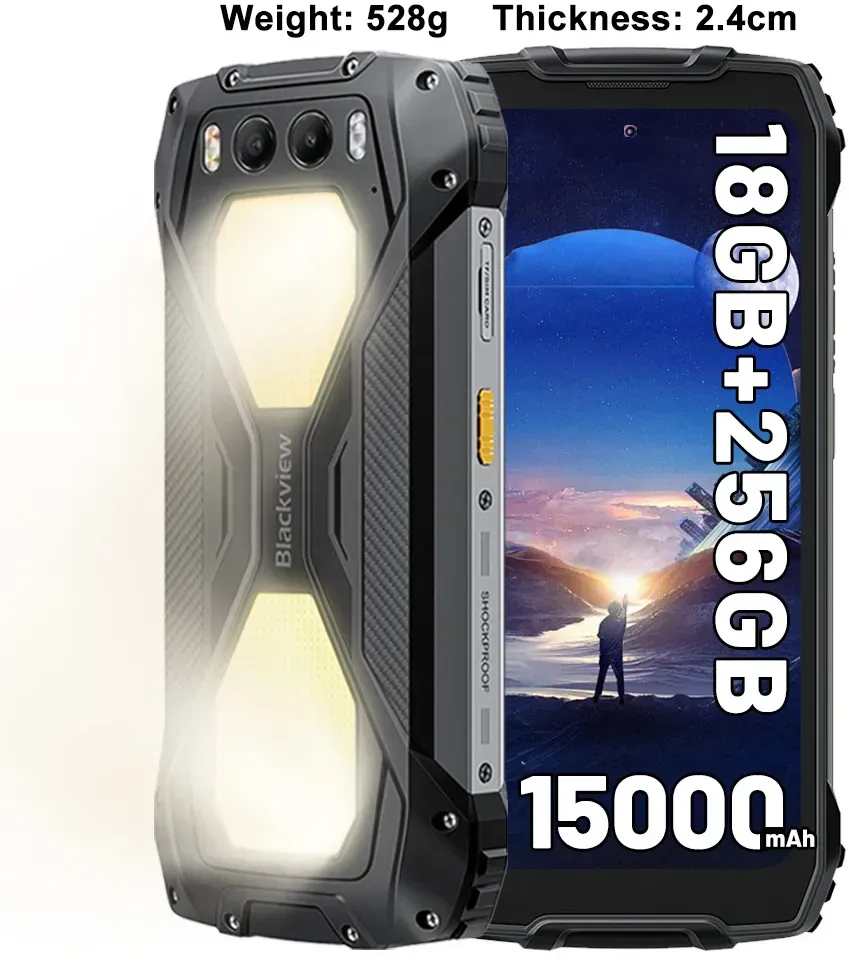 BLACKVIEW BV7300 [Kein EU-Ladegerät] 18GB (6 + 12) 256GB 15000mAh 45W Schnellladung 6,67