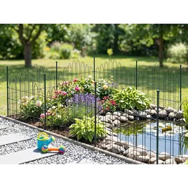 POWERTEC Garden Teichzaun 100 x 80 cm Grün/Metall