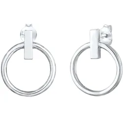 Elli Stecker Kreis Geo Look Blogger Trend 925 Silber Ohrringe   Damen 