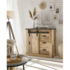 furn.design Kommode Stove 93 x 91 cm Beige / Anthrazit