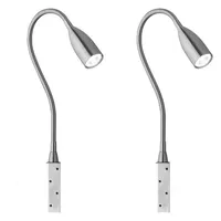 Fischer & Honsel Leselampe 2er SET Dimmbar Silber