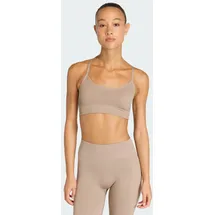 adidas Workout Essentials Knit Light Support Padded BH Chalky Brown L