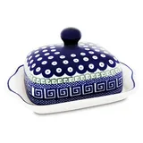 BUNZLAUER KERAMIK Butterdose Butterglocke Butterbehälter rechteckig für 250g (1 Stück Butter) 20x10,5x10,5 cm verschiedene Muster (Dekor 923, 250 g)