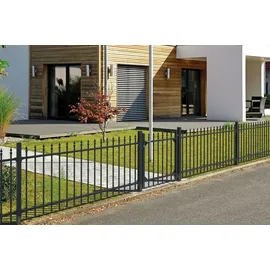 GAH Alberts Zaun-Set 200 x 120 cm Aluminium Schwarz