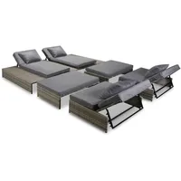 vidaXL Garten-Lounge-Set 5-tlg. grau 42889