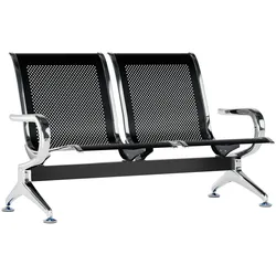 CLP Wartebank Airport schwarz/2-Sitzer