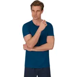 Trigema T-Shirt » T-Shirt Knopfleiste aus Biobaumwolle«, (1 tlg.), Gr. M, saphir-C2C, , 56080817-M