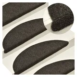 vidaXL Stufenmatten Selbstklebend 5 Stk. 65x21x4 cm Anthrazit Halbrund Groß