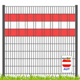 zaunzu Sichtschutz Österreich für Doppelstabmatten Volle Streifenbreite GELOCHT