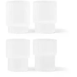 ferm LIVING - Ripple Glasses Set of 4 Frosted