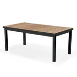 Niehoff Nantes Ausziehtisch Aluminium/Teak 180/240x100 cm,