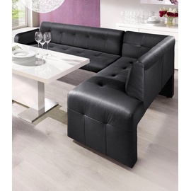 exxpo - sofa fashion Barista 197 x 82 x 265 cm Kunstleder langer Schenkel links schwarz