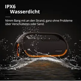 COFI Tronsmart Bang wasserdichter kabelloser Bluetooth-Lautsprecher 60W mit Powerbank-Funktion schwarz