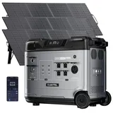 OUKITEL P5000 PRO Powerstation 5120Wh mit 3x200W Solarpanel, 4000W(6000W Peak) Powerstation 1800W Schnelle Ladung Notstromaggregat für Haus, Solargenerator Stromerzeuger für Camping