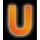 CONACORD Klebebuchstabe U Reflektierend 8 cm Orange