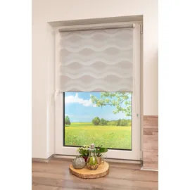 K-HOME Klemmfix Doppelrollo Welle 30 x 150 cm grau