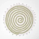 Homescapes Spiral Salbeigrün/Weiß Ø 60 cm