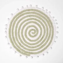 Homescapes Spiral Salbeigrün/Weiß Ø 60 cm