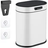 Relaxdays Hängender Mülleimer 5 l Weiß