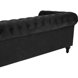 Beliani Sofa Samtstoff schwarz