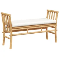VidaXL Gartenbank mit Kissen 110 cm Bambus