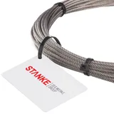 Seilwerk STANKE Drahtseil für Seilwinde Edelstahlseil 4mm 7x19 INOX Stahlseil rostfrei Geländer Edelstahl, 30m