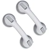 Relaxdays Haltegriff Sauggriff 2er Set für Dusche & Badewanne 70 kg grau/weiß