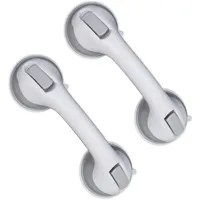 Relaxdays Haltegriff Sauggriff 2er Set für Dusche & Badewanne 70 kg grau/weiß