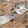 Mendler Apothekerkommode 136 x 73 x 35 cm natur / Silber