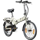 Zündapp Z101 Special Edition 20 Zoll E Bike Klapprad Klapp E-Bike E Faltrad Elektro Klappfahrrad Elektrofaltrad Pedelec StVZO 6 Gänge - Beige