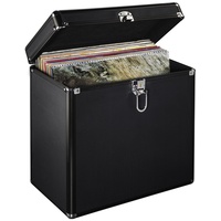 Hama LP-Koffer im Alu-Look (zur Aufbewahrung von 50 Schallplatten,