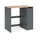 Vicco Waschmaschinenschrank Viktor 93,6 x 88,2 cm Anthrazit/Goldkraft Eiche