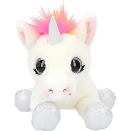 DEPESCHE Ylvi Kuscheltier Einhorn 30 cm Weiß/Regenbogenfarben