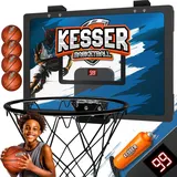 KESSER KESSER® Mini-Basketballkorb fürs Zimmer & Büro Tür-Basketballkorb Indoor Outdoor Basketball-Board für Kinder-Zimmer & Wandmontage Basketballbrett inkl. Ballnetz Pumpe | Ball