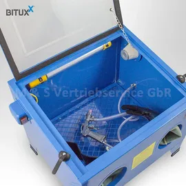 BITUXX Sandstrahlkabine Metall 90 L blau