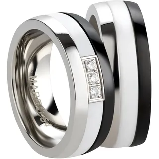 Mabro Partnerringe Verlobungsringe AB3042 / AB3043 Edelstahl Keramik